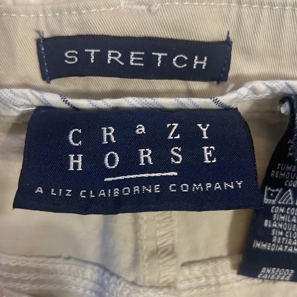 Vintage Crazy Horse Liz Claiborne capris stretch crop ankle pants khaki … - Picture 15 of 16